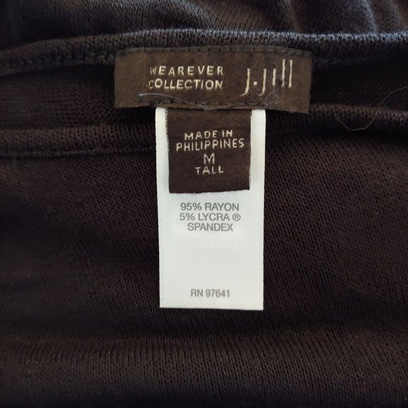 Wearever J.Jill long sleeve semi sheer maxi dress ultra high slits up sides MT - Picture 13 of 13